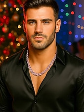 Недорогие Мужские украшения-мужское рождественское ожерелье с камнями из сплава и циркония, разных цветов, идеально подходит для праздничного образа и в качестве подарка