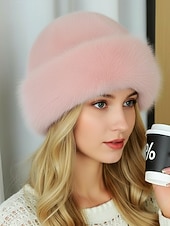 Damskie zimowe berety ze sztucznego futra, miękkie, puszyste i ciepłe czapki w stylu vintage, eleganckie, wielokolorowe czapki na świąteczne stylizacje i na zimną pogodę tanie Kapelusze damskie-Damskie zimowe berety ze sztucznego futra, miękkie, puszyste i ciepłe czapki w stylu vintage, eleganckie, wielokolorowe czapki na świąteczne stylizacje i na zimną pogodę