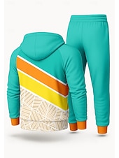 billige joggedresser-Herre Sportsklær fra 80-tallet Hattetrøje Joggedress Snorer Ta igjen glidelåsen Geometrisk Treningsdrakt Høst Vinter Svart Rosa Spandex Yrke Utendørs Reise Lettvekt Mote Langermet Sport Sportsklær