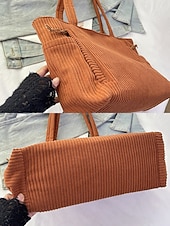 billiga Hand- och toteväskor-Dammanchesterväska, stor kapacitet, avslappnad vintage-axelväska, lättviktig shoppingväska för resor och arbete för damer