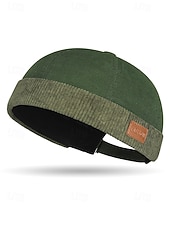 billige Damehatter-Julegavelue til menn, flerfarget polyestermateriale med ribbestrikkdetaljer, stilig vintertilbehør for fritidsklær og høytidssamlinger