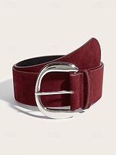 abordables Ceinture pour femme-Ceinture de Noël en similicuir pour femme, design large et élégant avec boucle en métal, disponible en plusieurs couleurs, parfaite pour les fêtes de fin d'année et les tenues d'hiver