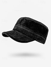 economico Cappelli da uomo-berretto da uomo in pelle scamosciata: cappello da baseball in morbido tessuto, elegante e comodo, con cinturino regolabile, perfetto per uscite informali e attività all'aperto