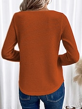 tanie Koronkowe topy-Damskie Koszula Jednokolorowe Elegancja Bohema Zabytkowe Długi rękaw Półgolf Zwykłe topy Praca Codzienny Koronka Haft Koronka iluzjonistyczna Brudny róż Niebieski Pomarańczowy Beżowy Wiosna Jesie