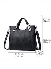 billiga Hand- och toteväskor-Handväska i konstläder för kvinnor – finns i flera färger, mångsidig design med flera bäralternativ, perfekt för både vardag och vardag.