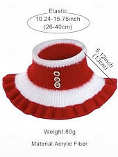 abordables Bufandas de mujer-Cuello de punto navideño para mujer, suave y acogedor, con volantes, disponible en varios colores. Ideal para el invierno y las fiestas.