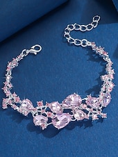 levne Svatba ACC-Dámský náramek s křišťálovými kamínky - třpytivý stříbrný nastavitelný náramek na večírky, svatby a večerní příležitosti na konci roku