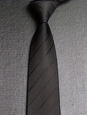 abordables Cravates et nœuds papillon pour hommes-Cravate de Noël en soie pour homme – matière polyester, motif rayé, disponible en plusieurs couleurs – idéale pour les fêtes de fin d'année, les événements formels et les tenues professionnelles.