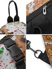 cheap Graphic Print Bags-Men's Christmas Sling Bag - Multiple Fun Patterns, Santa, Reindeer &amp; Gingerbread Designs, Adjustable Strap, Perfect for Holiday Gifts, Casual Wear and Festive Occasions.