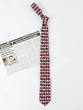 preiswerte Krawatten &amp;amp; Fliegen für Herren-Weihnachtskrawatte für Herren aus Polyester mit Weihnachtsmann-, Schneemann- und weihnachtlichen Motiven – festliche, verstellbare Fliege für Weihnachtsfeiern und festliche Anlässe