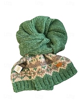 preiswerte Schals für Damen-Weihnachtsstrickschal für Damen – kuschelig, weich, Fair-Isle-Muster, verschiedene Farben, perfekt für die Feiertage und als Wintergeschenk