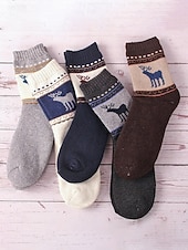 tanie Rękawiczki męskie-skarpetki męskie z mieszanki bawełny, zestaw 5 par, wiele opcji kolorystycznych i wzorów, wygodne i stylowe do noszenia na co dzień i zimą