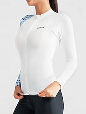 tanie Rash guardy One Piece-Damskie Rashguard 2-częściowy Spodnie do stroju kąpielowego Koszulka surfingowa Pasek UPF50+ Oddychający Długi rękaw Kombinezony nurkowe Surfing Kajakarstwo Nurkowanie z rurką Zima