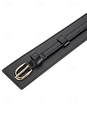 baratos Cinto Feminino-Mulheres Preto Marron Café Couro Ecológico Liga Elegante Vintage Moda Verão Primavera Outono