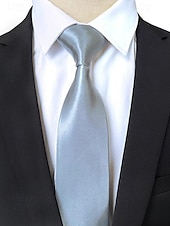 levne Vánoční doplňky-Pánská vánoční saténová kravata, dostupná v několika barvách, ideální pro sváteční večírky a zvláštní příležitosti, polyesterový materiál