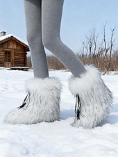 economico Stivali di neve e inverno-stivali invernali da donna in pelliccia sintetica: eleganti dettagli con nappe, stivali da neve caldi e comodi, perfetti per il freddo, per l'abbigliamento casual e per l'outdoor