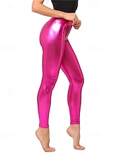 cheap Women's Skinny Pants-Women's Leggings Fashion Streetwear Full Length Medium Waist Plain Pocket Elastic Waist Comfortable High Elasticity Daily Outdoor Vacation Blue Pink Red Green Fall Winter Loose Fit