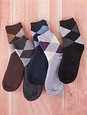 tanie Rękawiczki męskie-skarpetki męskie z mieszanki bawełny, zestaw 5 par, wiele opcji kolorystycznych i wzorów, wygodne i stylowe do noszenia na co dzień i zimą