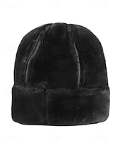 billige Herrehatter-Herre vinterlue med pelsfôr i kunstskinn – varm, stilig og komfortabel for kaldt vær – perfekt for utendørsaktiviteter og hverdagsbruk
