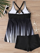 economico Tankini-Per donna Costumi da bagno Due pezzi Shorts Costume da bagno Senza schiena Vacanza Abbigliamento da Spiaggia Floreale Grafico Scollo a V Senza Maniche Costumi da bagno