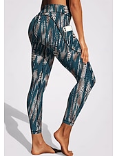 abordables polainas 3d-Mujer mallas de pilates Pantalones de fitness Leggings casuales Bolsillos Impuesto de timbre Retazos Pilates Gimnasio Entrenamiento de gimnasio Pantalones Mallas Leggings Leggings Leopardo Gradiente