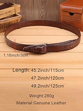 levne Pánské opasky-Pánský opasek z pravé kůže s krokodýlí texturou, více barev, stylový a odolný pro běžné i formální příležitosti