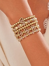 Недорогие Женский браслет-Женский рождественский браслет из бусин с вишневой тематикой, красный и золотой, идеальный подарок на праздник