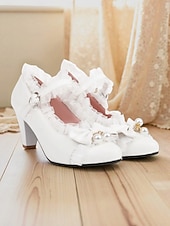 preiswerte Retro-Stil der 1950er Jahre-Rote Mary-Jane-Pumps für Damen mit Schleife und Perlenverzierung – eleganter Lolita-Stil der 1950er Jahre, perfekt für Weihnachtsfeiern, formelle Anlässe und besondere Gelegenheiten.