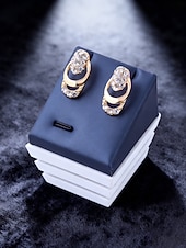 preiswerte Halskette für Damen-Goldfarbenes Kristallschmuckset für Damen – elegante, mehrreihige Halskette, Ohrringe, Armband und Ring für Hochzeiten, Abendveranstaltungen und formelle Anlässe