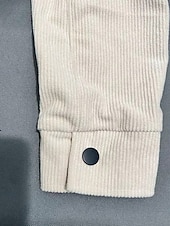 economico Giubbotti Casual-Per uomo Giacca Leggera Giacca Camicia Giacca Casual All'aperto Streetwear Tasca Bottoni Primavera &amp; Autunno Autunno &amp; Inverno Semplice Streetwear Quotidiano Collo ripiegato Regolare Nero Marrone