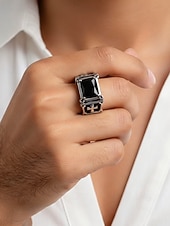 Недорогие Мужские украшения-мужское кольцо с готическим крестом - сплав, черный и красный драгоценные камни, винтажный стиль с религиозным мотивом, идеальный рождественский подарок для повседневных и торжественных случаев