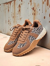 preiswerte Damen-Sneaker-Laufschuhe für Damen mit Leopardenmuster – leichte Sportschuhe zum Spazierengehen, Reisen und für den Alltag.