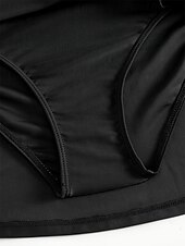 お買い得  ビキニボトムス-ウィメンズ ストレッチ ボクサーショーツ 水着 スカート付き ストレッチ ボクサーショーツ スカート ハイウエスト バケーション ビーチウェア 無地 ノースリーブ 水着