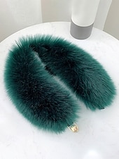 levne Dámské šátky-Dámský vánoční šátek s umělou kožešinou, měkký a útulný, dostupný v červené, bílé a několika dalších barvách – perfektní vánoční dárek