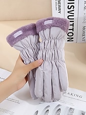 levne Dámské rukavice-Dámské nepromokavé nylonové rukavice s dotykovou obrazovkou, vícebarevné, měkké a teplé, ideální pro zimní a outdoorové aktivity