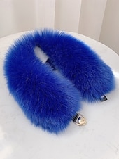 levne Dámské šátky-Dámský vánoční šátek s umělou kožešinou, měkký a útulný, dostupný v červené, bílé a několika dalších barvách – perfektní vánoční dárek