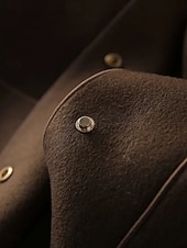 preiswerte Wintermäntel-Damen Freizeitjacke Bequem Atmungsaktiv Tasche Knöpfe Lässig Einfach Urlaub Straße Lässig Alltagskleidung Einreihig Kurz Umlegekragen Normale Passform Langarm Oberbekleidung Schwarz Beige Kaffee