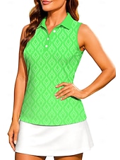 ieftine Cămașă pentru femei-Pentru femei Geometric Artă abstractă Rezervă de antrenament Cămașă Tricou sport Tricou POLO Fără manșon Sport UPF50+ Rezistent la UV Formator Dans Protecție UV Pilates Costum de Majoretă  Volei