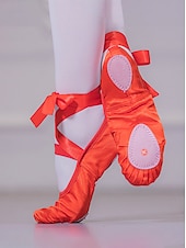 halpa Balettitossut ja -kengät-tyttöjen satiinista valmistetut balettitossut nauharemmillä - nuorten ammattilaisten harjoitteluun tarkoitetut tanssikengät lapsille ja teini-ikäisten balettiharjoitteluun