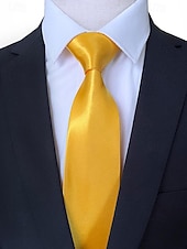 levne Vánoční doplňky-Pánská vánoční saténová kravata, dostupná v několika barvách, ideální pro sváteční večírky a zvláštní příležitosti, polyesterový materiál