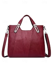 billiga Hand- och toteväskor-Handväska i konstläder för kvinnor – finns i flera färger, mångsidig design med flera bäralternativ, perfekt för både vardag och vardag.