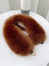 levne Dámské šátky-Dámský vánoční šátek s umělou kožešinou, měkký a útulný, dostupný v červené, bílé a několika dalších barvách – perfektní vánoční dárek