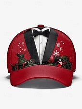 abordables Chapeaux pour femmes-Casquette de smoking de Noël pour homme - matière polyester, motifs variés sur le thème des fêtes, idéale pour les soirées festives, les sorties décontractées et les célébrations de fin d'année.