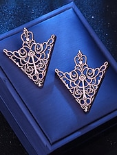 economico Cravatte e papillon da uomo-spilla con punte per colletto in lega da uomo: elegante design vintage con dettagli in cristallo, disponibile in più colori, perfetta per eventi formali e abbigliamento da lavoro