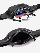 economico Borselli da uomo-marsupio da uomo in vera pelle - grande capacità, colori nero e caffè, molteplici stili di utilizzo, elegante e pratico per l'uso quotidiano