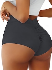 preiswerte Bikini-Höschen-Damen dehnbare Boxershorts Badeanzug Dehnbare Boxershorts Shorts Hohe Taille Urlaub Strandbekleidung Einfarbiger ärmelloser Badeanzug