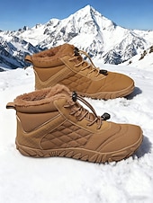 economico Stivali di neve e inverno-scarpe da trekking sulla neve impermeabili da donna con calzata larga – scarpe invernali calde e antiscivolo per passeggiate sulla neve, trekking, campeggio e viaggi con tempo freddo