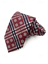 זול עניבות ועניבות פרפר לגברים-עניבות חג המולד לגברים, דוגמאות חגיגיות, משבצות אדומות וירוקות, פתיתי שלג, מוכנות למתנה, עיצובים רבים למסיבות חג המולד וללבוש משרדי