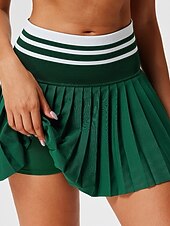  Per donna Tinta unita Gonna casual Gonne da tennis Pantaloncini da tennis Gonne a pieghe Asciugatura Rapida Elastico Traspirante Tennis Corsa Atletico Pantaloni Bianco Giallo Rosa Abbigliamento da