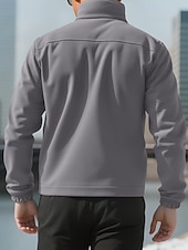 economico Giubbotti e cappotti da uomo-Per uomo Cappotto Invernale Giacca in Pile Giacca Casual All'aperto Quotidiano Calore Termico Tasca Cerniera completa Autunno Inverno Plaid Streetwear Sport e Outdoor Collo alla coreana Regolare